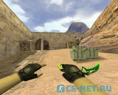 Модель ножа «Керамбит Зеленый мечтатель» для CS 1.6 (скрин 2)