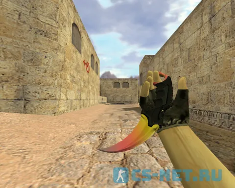 Модель ножа «Керамбит Градиент (default hands)» для CS 1.6