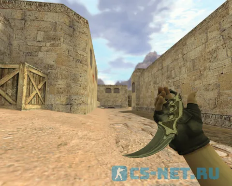 Модель ножа «Керамбит Черный глянец» для CS 1.6