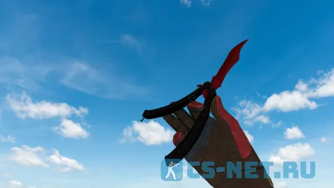 Модель «Нож-бабочка | Кровавая паутина (red gloves)» для CS 1.6