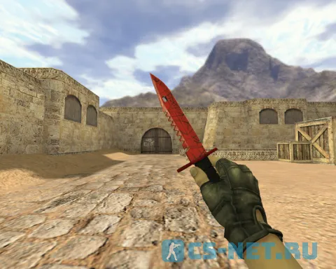 Модель «Штык-нож М9 Кровавая паутина (default gloves)» для CS 1.6