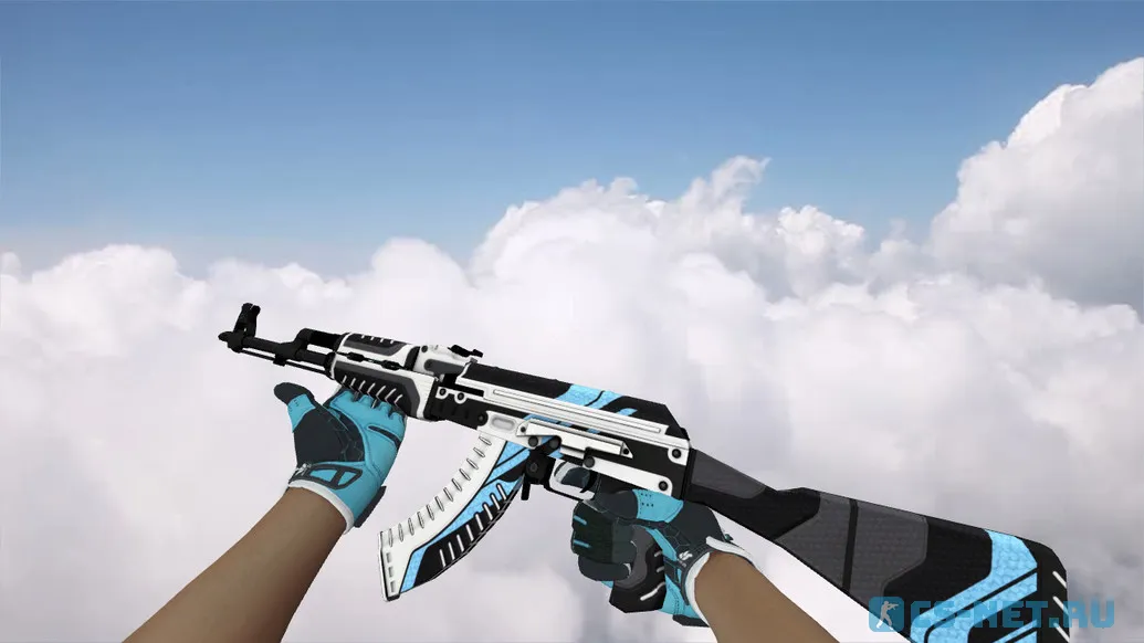 Модель «AK-47 Vulcan (blue gloves)» для CS 1.6