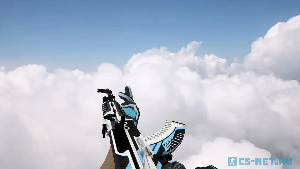 Модель «AK-47 Vulcan (blue gloves)» для CS 1.6 (скрин 3)