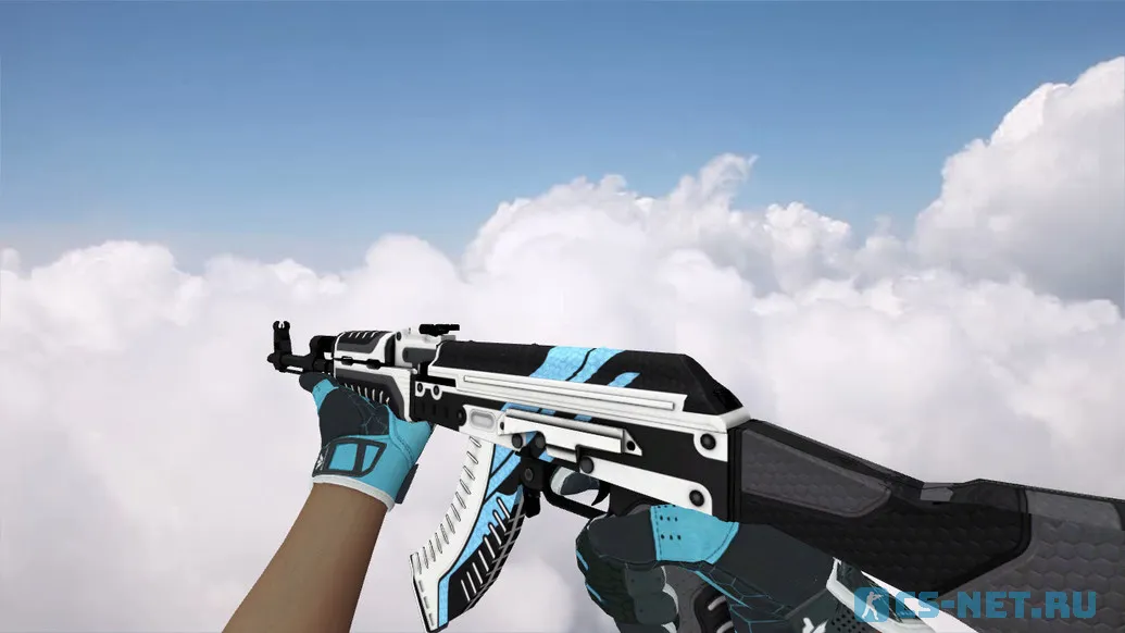 Модель «AK-47 Vulcan (blue gloves)» для CS 1.6 (скрин 2)