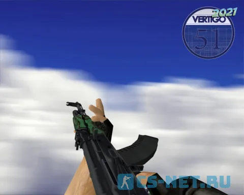 Модель «AK-47 | Зелёный глянец (Green Laminate)» для CS 1.6 (скрин 2)