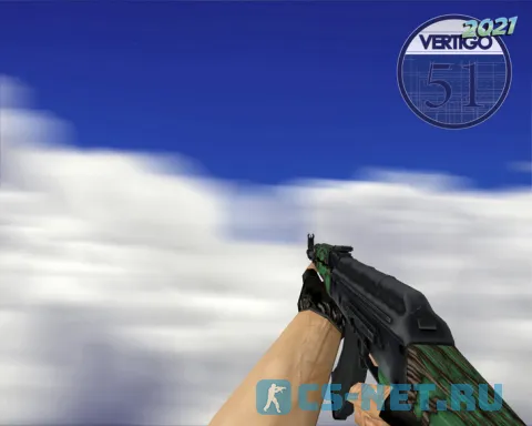 Модель «AK-47 | Зелёный глянец (Green Laminate)» для CS 1.6 (скрин 3)
