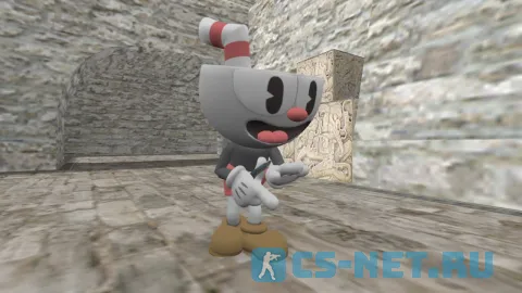 Персонаж «Cuphead» из игры «Cuphead» для CS 1.6 (вид спереди)