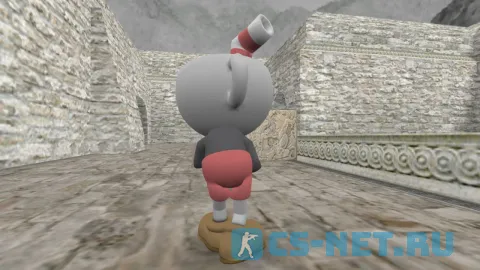 Персонаж «Cuphead» из игры «Cuphead» для CS 1.6 (вид сзади)