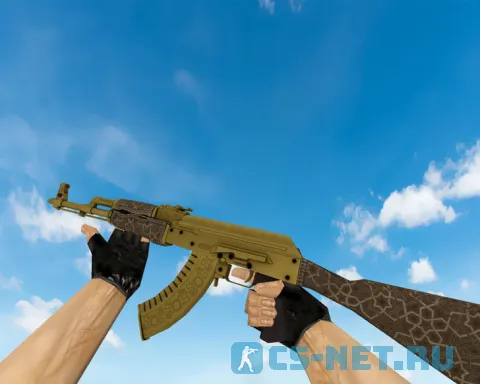 Модель «AK-47 | Золотая арабеска (Gold Arabesque)» для CS 1.6