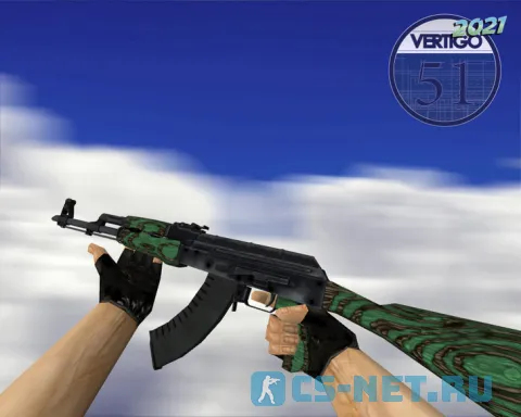Модель «AK-47 | Зелёный глянец (Green Laminate)» для CS 1.6