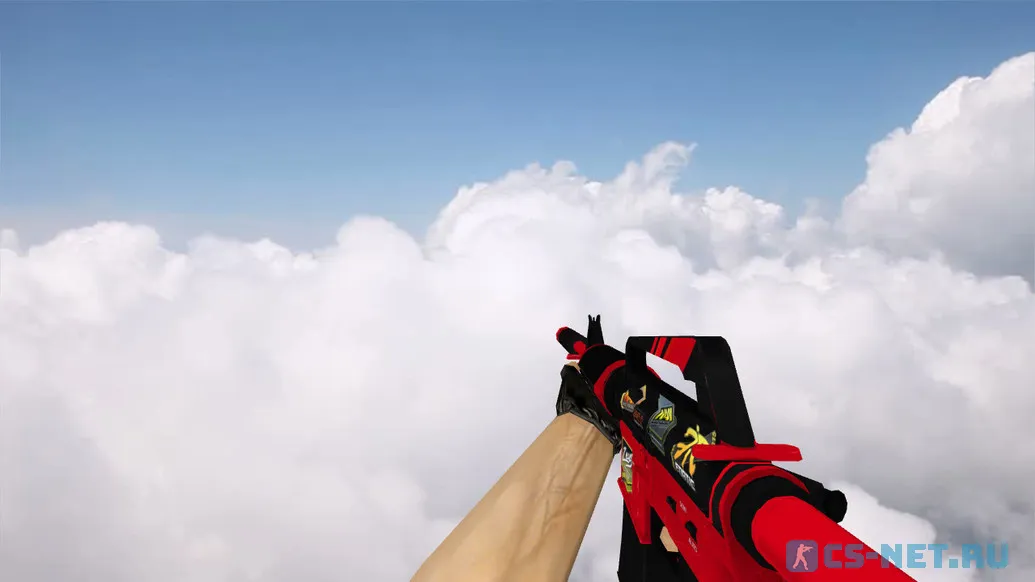 Модель «M4A1 Red Pleasure w Stickers» для CS 1.6 (скрин 3)