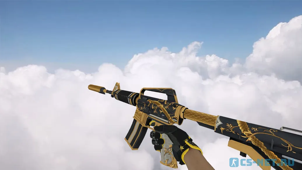 Модель «M4A1 | Золотая спираль (yellow gloves)» для CS 1.6