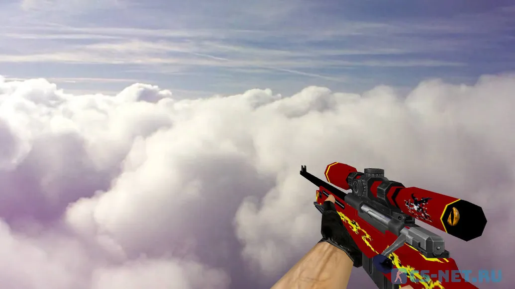 Модель «Default AWP Red Dragon» для CS 1.6