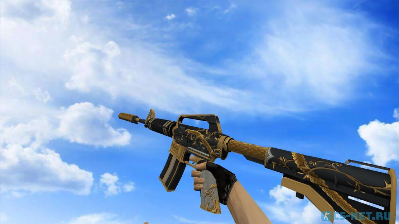Модель «М4А1 Золотая спираль (HD anim)» для CS 1.6