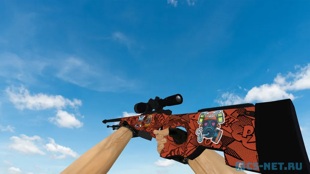 Модель «AWP | БАХ с наклейками» для CS 1.6