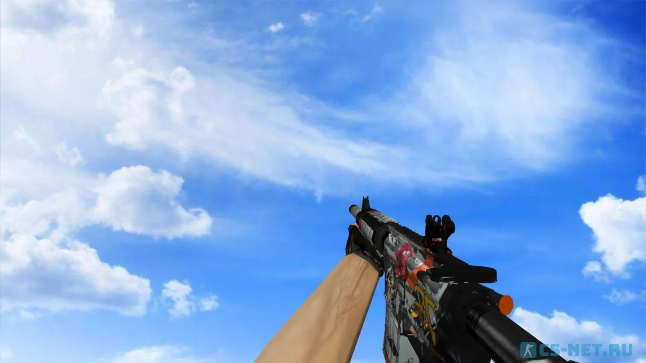 Модель «M4A4 | Азимов (с наклейками)» для CS 1.6