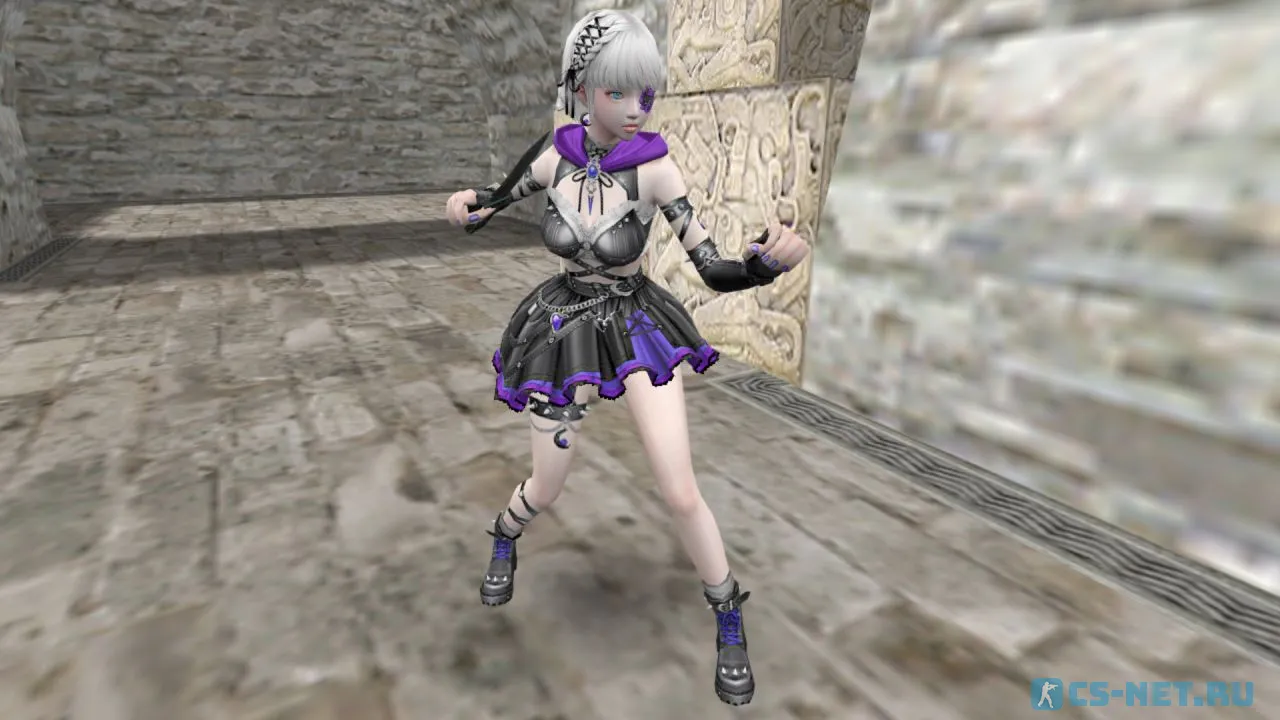 Модель девушки «Night Witch Luna» из CSO для CS 1.6 (вид спереди)