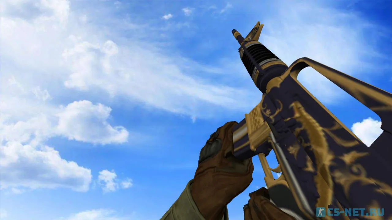 Модель «М4А1 | Золотая спираль» для CS 1.6 (скрин 2)