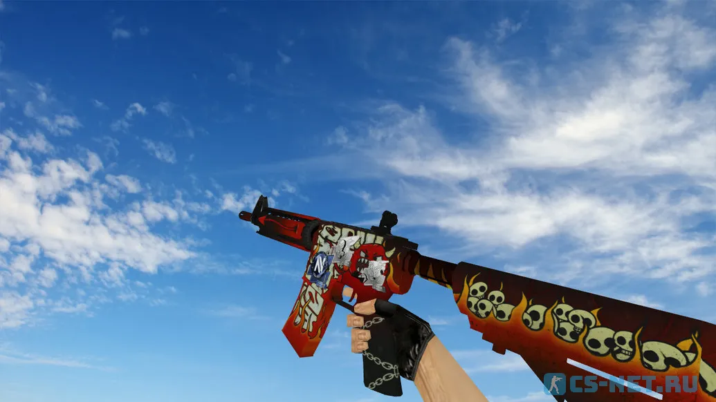 Модель «M4A4 | Адское пламя (с наклейками)» для CS 1.6