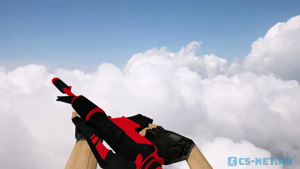 Модель «M4A1 Red Pleasure w Stickers» для CS 1.6 (скрин 2)