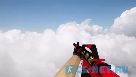 Модель «M4A1 Red Pleasure w Stickers» для CS 1.6 (скрин 3)