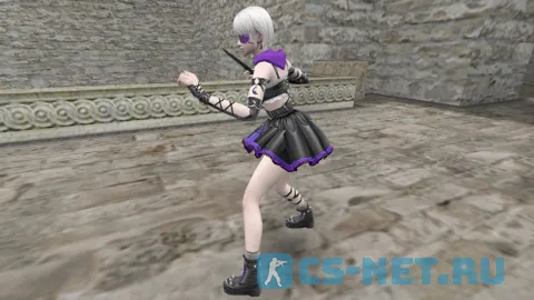Модель девушки «Night Witch Luna» из CSO для CS 1.6 (вид сбоку)