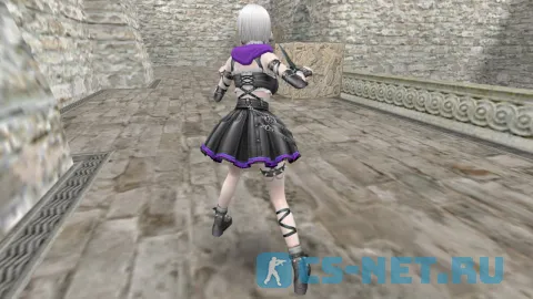 Модель девушки «Night Witch Luna» из CSO для CS 1.6 (вид сзади)