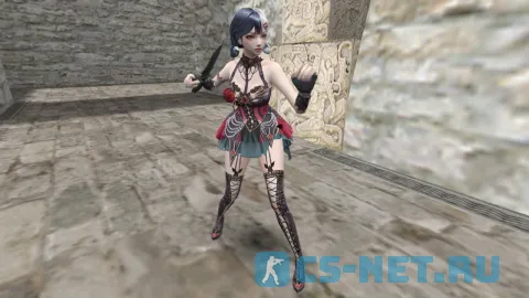 Модель девушки «Blood Witch Bloody» из CSO для CS 1.6 (вид спереди)