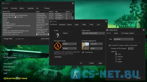 CS 1.6 в стиле CS:GO 2025 (окна)