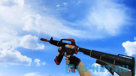 Модель «M4A1-S | Сайрекс с наклейками» для CS 1.6