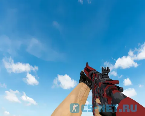 Модель «M4A4 | Пиксельный камуфляж «Красный»» для CS 1.6 (скрин 3)