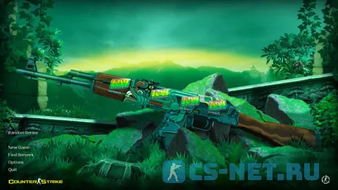 CS 1.6 в стиле CS:GO 2025 (главное меню)