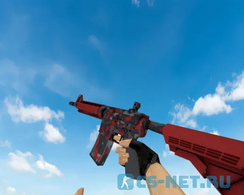 Модель «M4A4 | Пиксельный камуфляж «Красный»» для CS 1.6