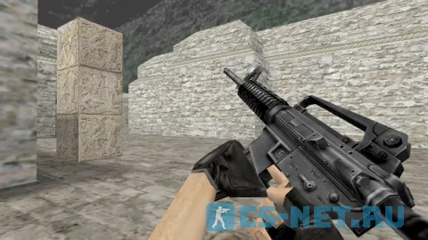 Стандартная модель М4А1 — классическая винтовка CS 1.6, проверенная временем. (скрин 2)