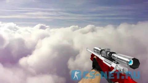 Модель «Default AWP Silver Red Camo» для CS 1.6
