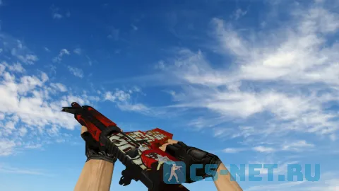 Модель «M4A4 | Адское пламя (с наклейками)» для CS 1.6 (скрин 2)