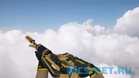 Модель «M4A1 | Золотая спираль (yellow gloves)» для CS 1.6 (скрин 2)