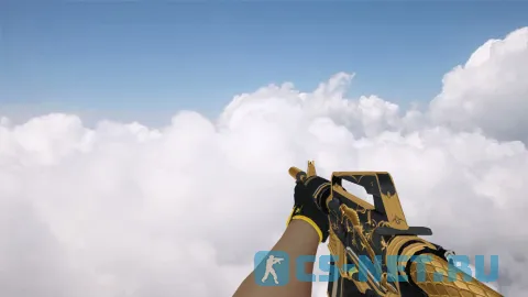 Модель «M4A1 | Золотая спираль (yellow gloves)» для CS 1.6 (скрин 3)