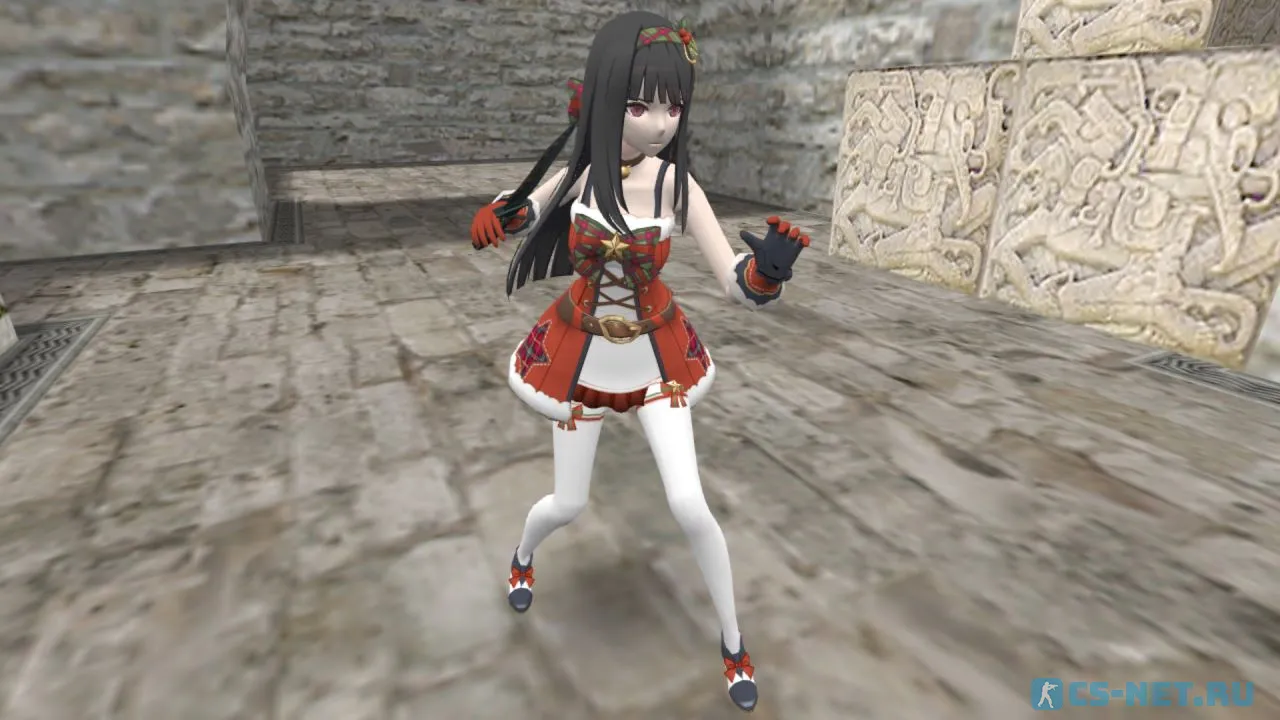 Персонаж Миязава Рождество (Miyazawa Christmas) из игры "Blank City" для CS 1.6 (вид спереди)