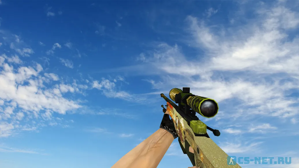 Модель «AWP «Драгон лор» с наклейками» для CS 1.6 (скрин 3)
