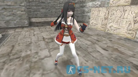 Персонаж Миязава Рождество (Miyazawa Christmas) из игры "Blank City" для CS 1.6 (вид спереди)