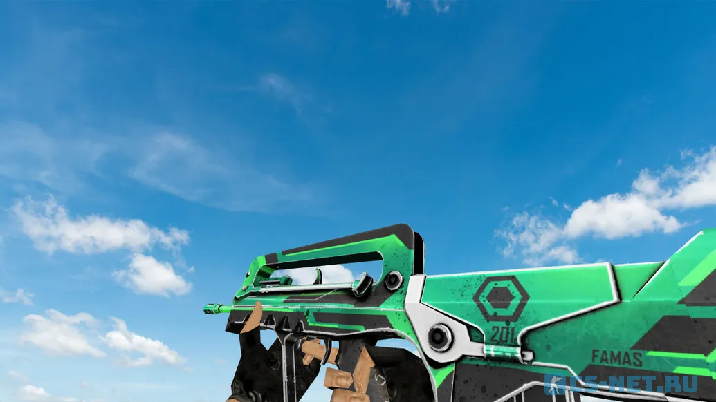 Модель «Famas Cyber Green» для CS 1.6