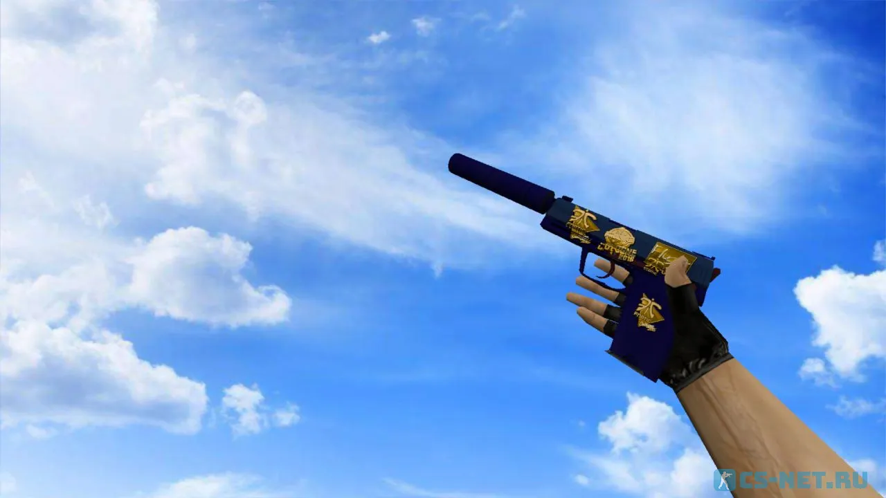 Модель «USP | Королевский синий (стикеры)» для CS 1.6