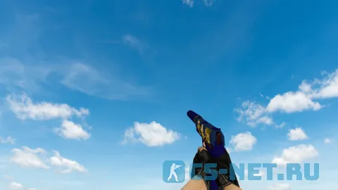 Модель «USP Королевский синий с наклейками» для CS 1.6 (скрин 3)