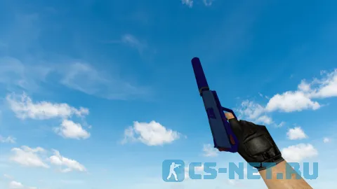 Модель «USP Королевский синий с наклейками» для CS 1.6 (скрин 2)