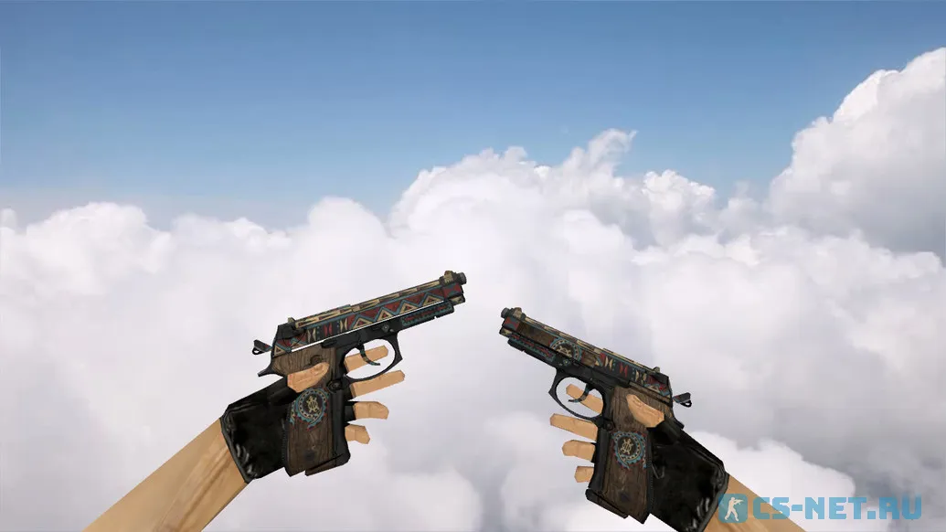 Модель «Dual Berettas Tribal Sky» для CS 1.6