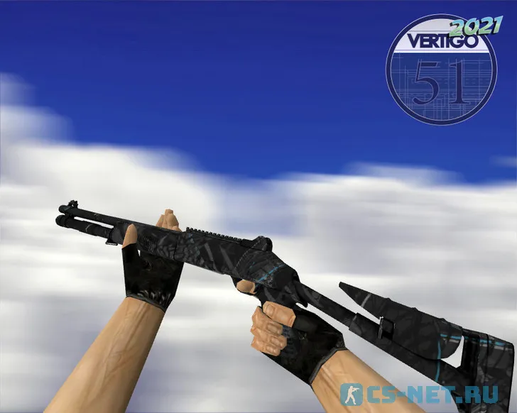 Модель «XM1014 | Синие покрышки (Blue Tire)» для CS 1.6