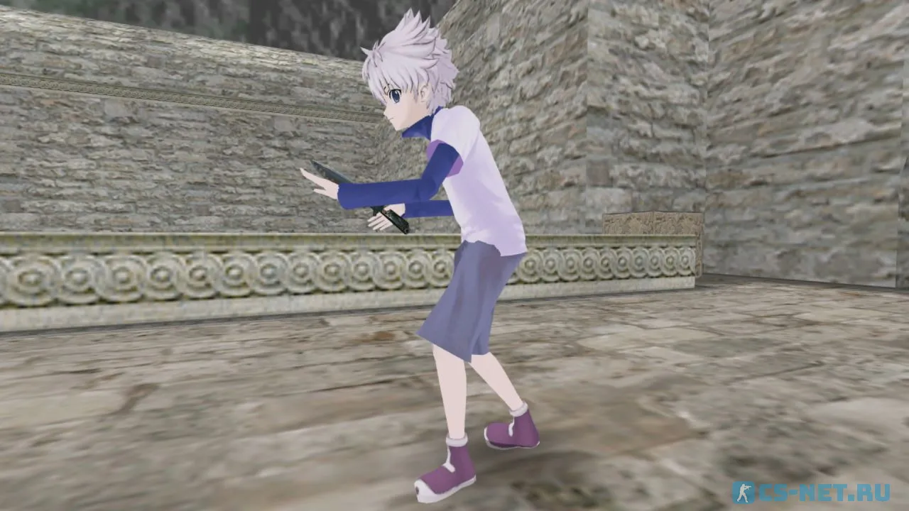 Модель персонажа «Killua Zoldyck (Киллуа Золдик)» из аниме "Охотник х Охотник" для CS 1.6 (вид сбоку)