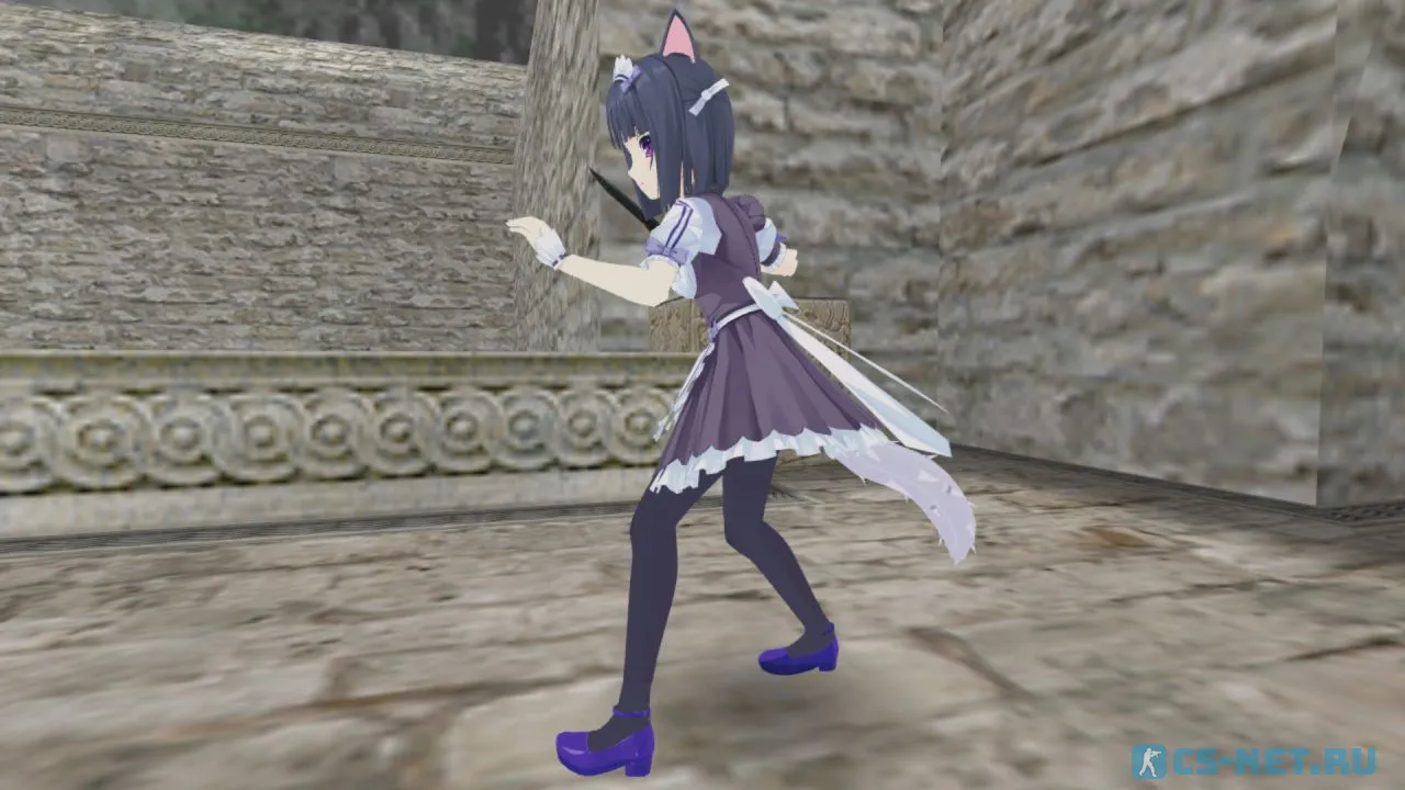 Модель персонажа «Coconut» из аниме "Кошачий рай (Nekopara)" для CS 1.6 (вид сбоку)