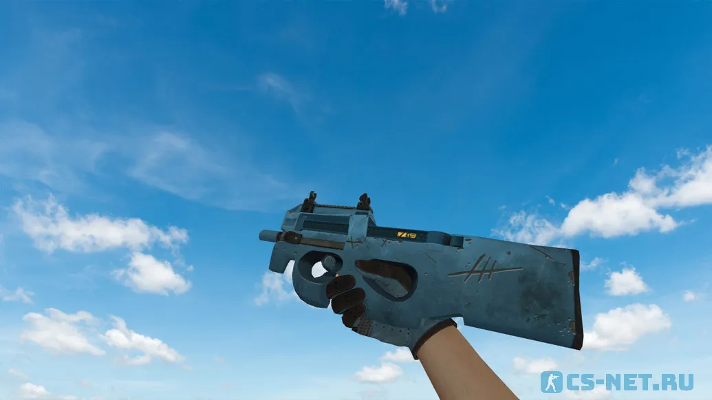 Модель «P90 | Пришелец (blue gloves)» для CS 1.6